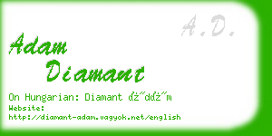 adam diamant business card